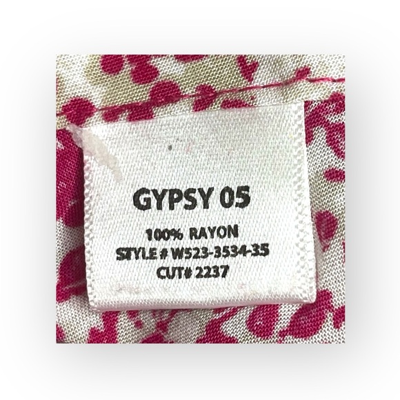 new Gypsy05 ꧁ Mixed Print Voile Fringe Shorts ꧂ Fuchsia Pink ꧂ Large ꧂ Festival - Picture 13 of 16